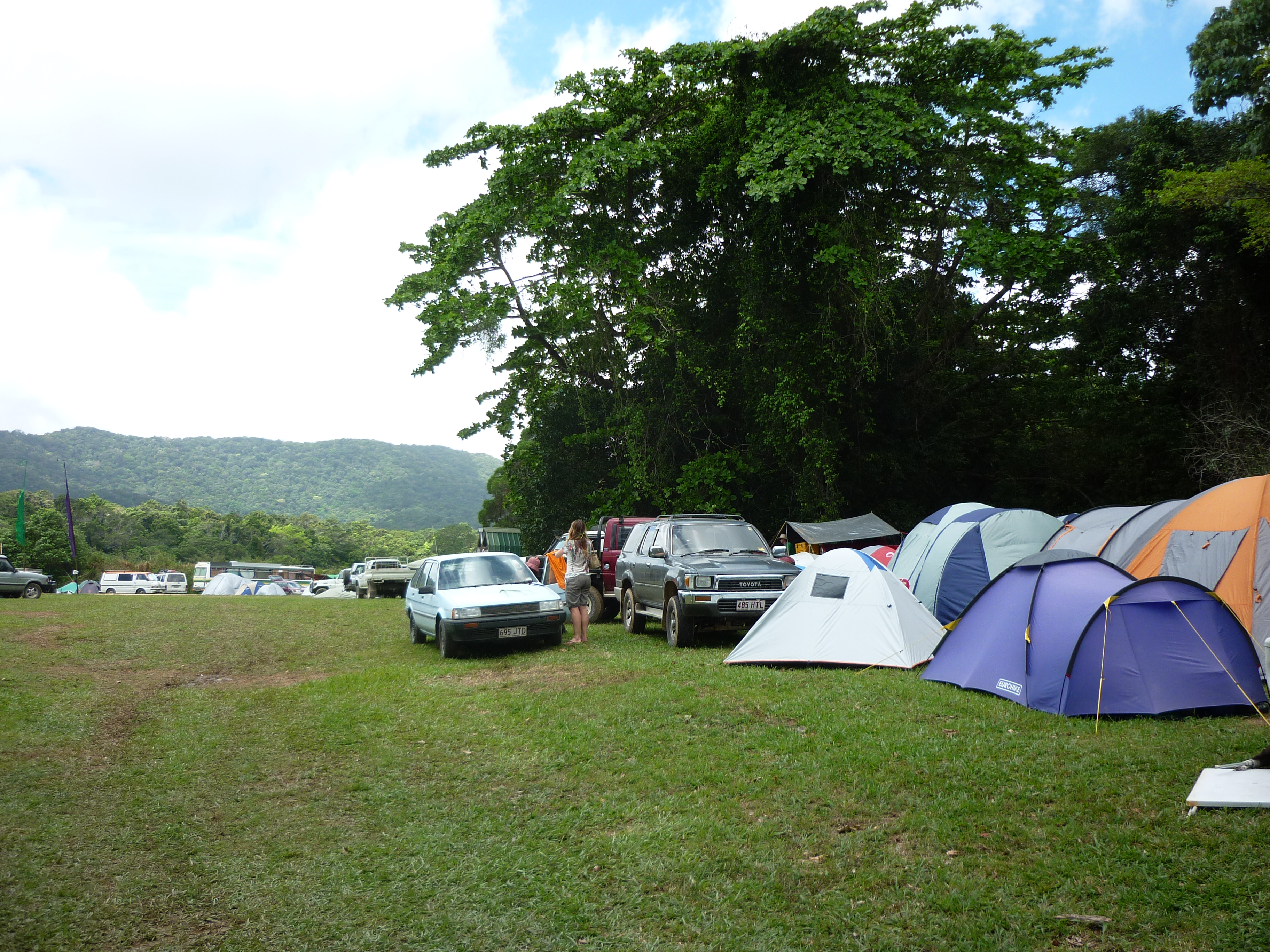 Camping in the rainforest