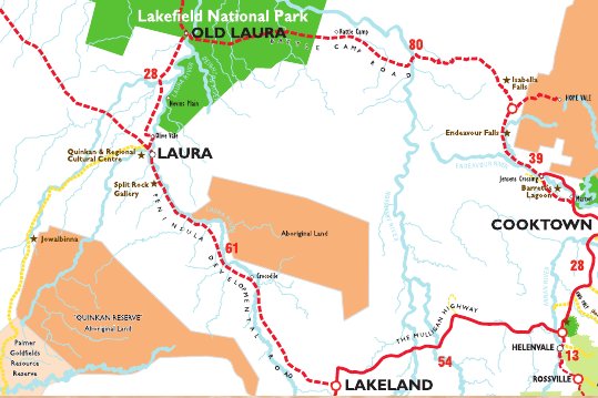 Lakeland and Laura map