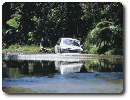 4WD at Crossing, Daintree, Queensland